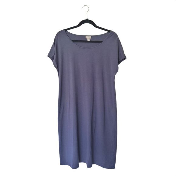 J. Jill Dresses Jjill Stretch Navy Blue Tee Shirt Dress Poshmark